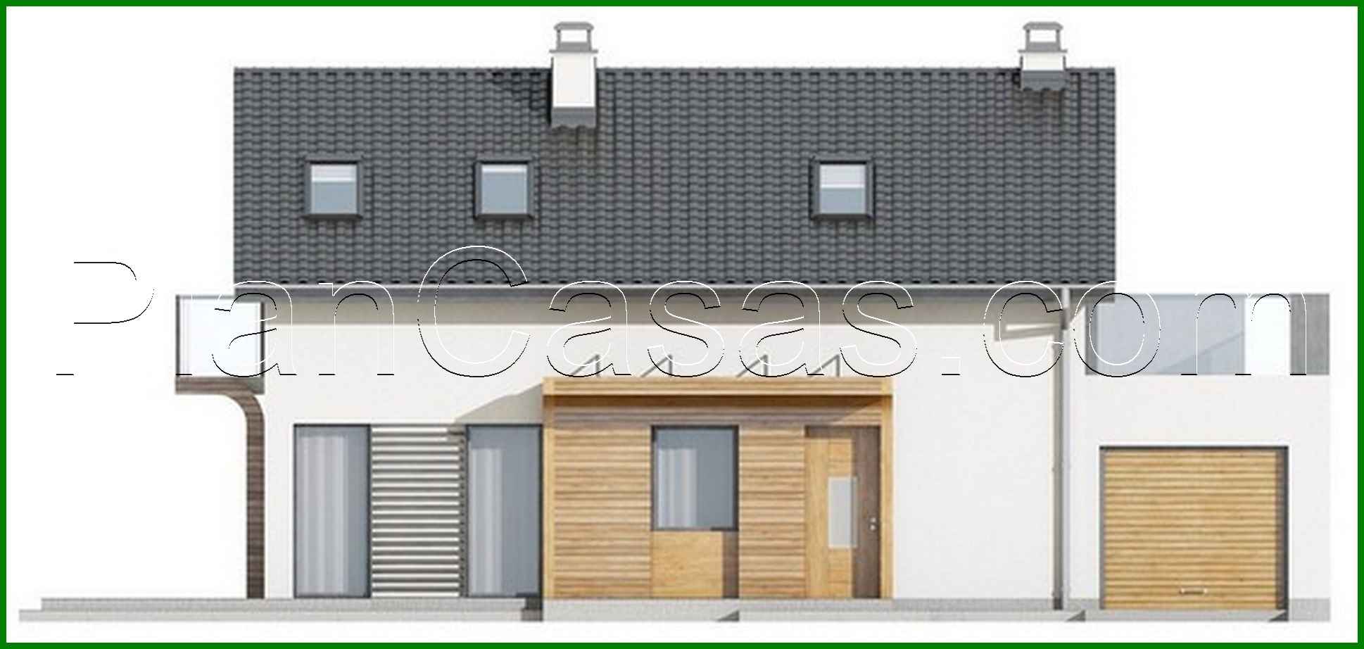 Visualization gallery - House project with an original facade for a large plot