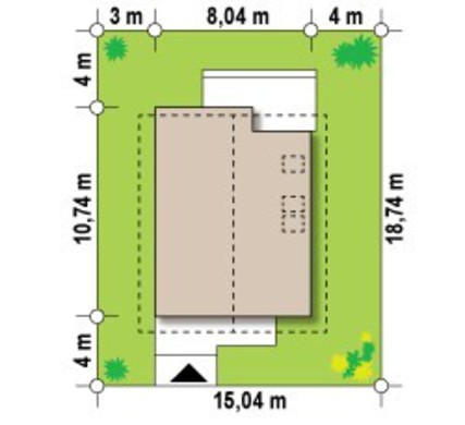 Visualization gallery - The project of a narrow house with an attic in a traditional style