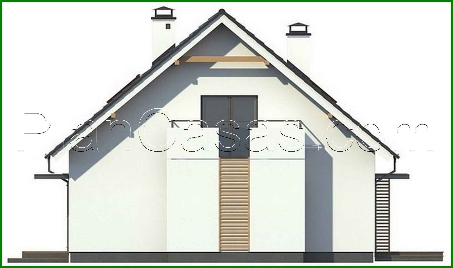 Visualization gallery - The project of a simple house with a gable roof