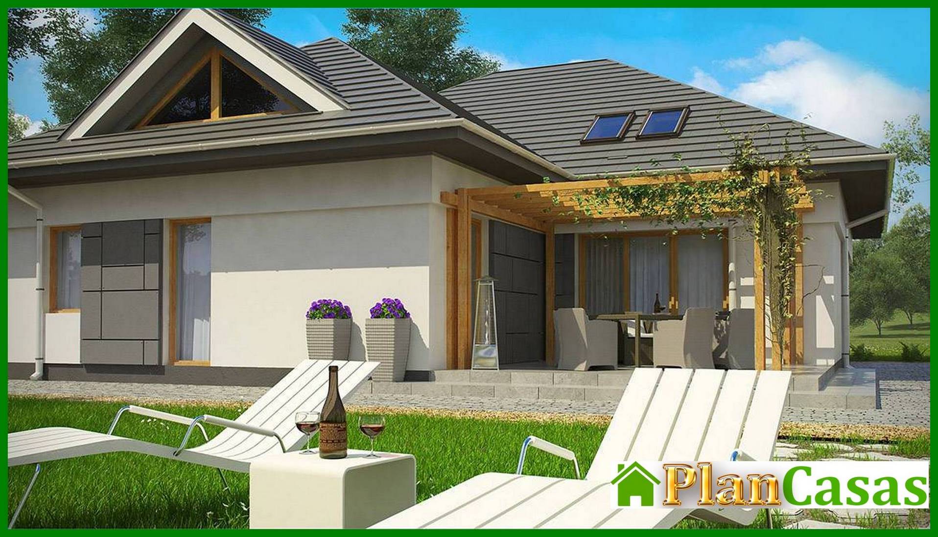 Visualization gallery - House project with front windows in the attic