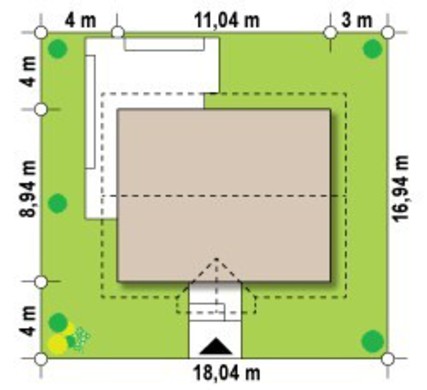 Visualization gallery - The project of a one-story house in a classic style