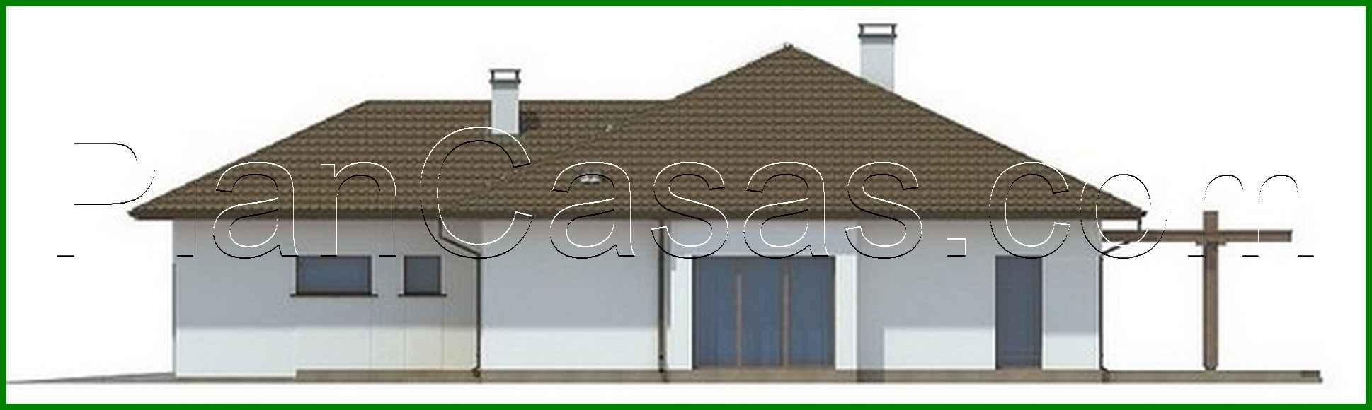 Visualization gallery - Project of a comfortable one-story house with a garage for two cars