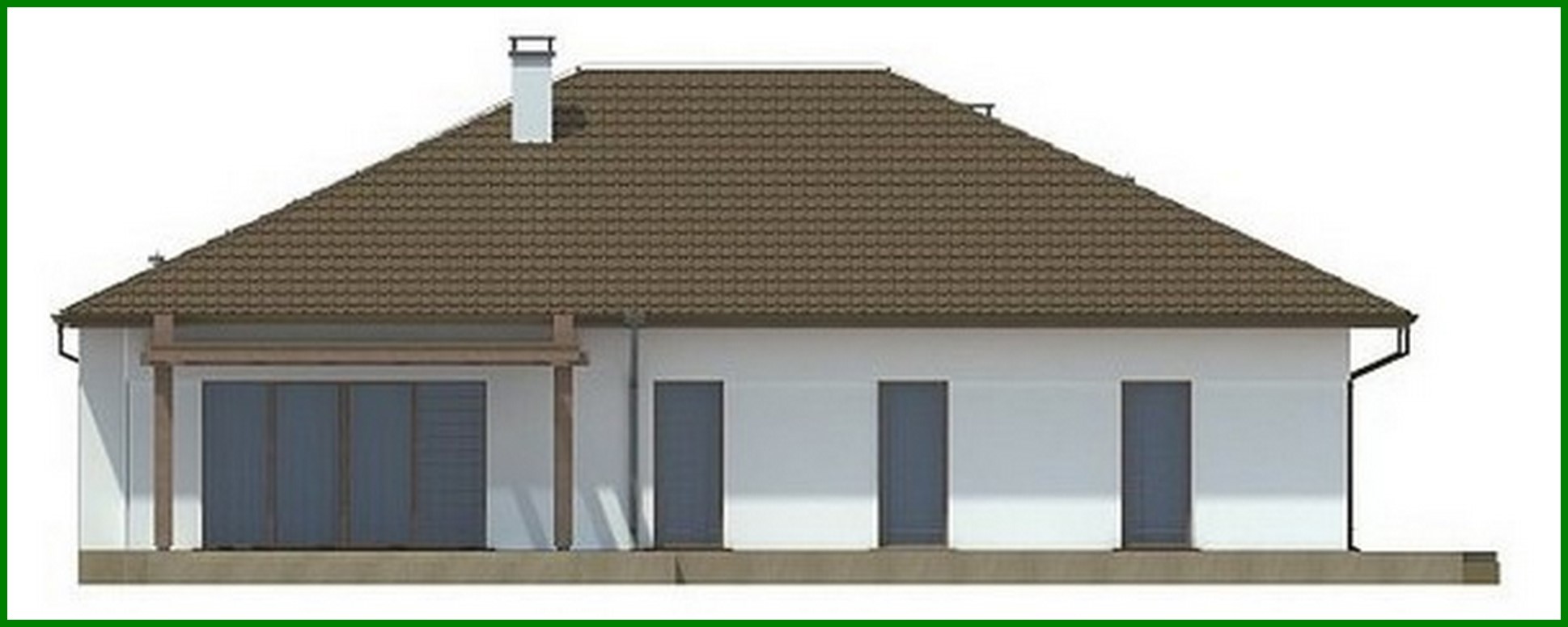 Visualization gallery - Project of a comfortable one-story house with a garage for two cars
