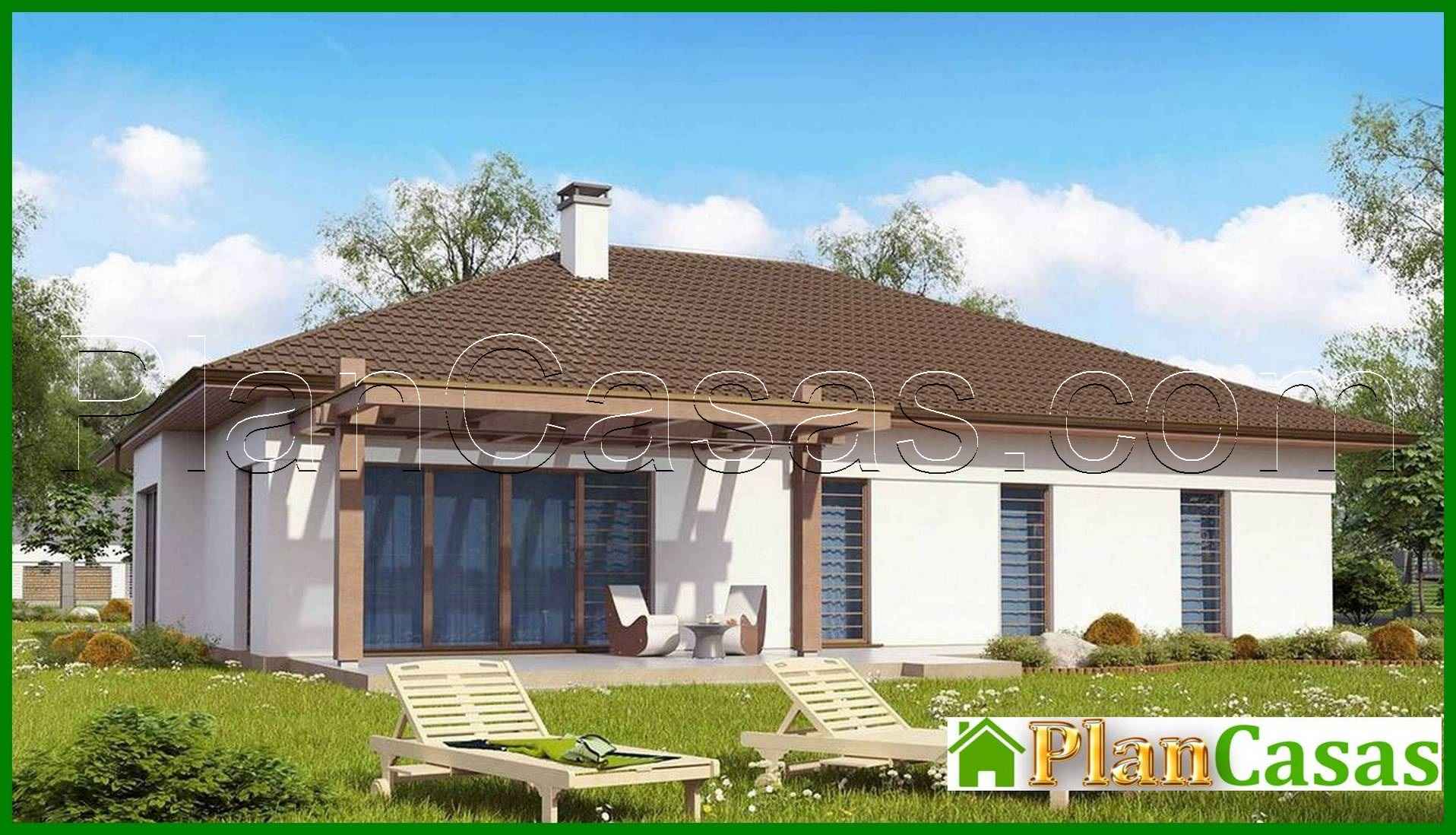 Visualization gallery - Project of a comfortable one-story house with a garage for two cars