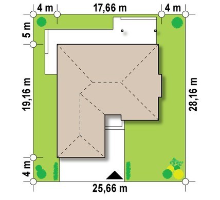 Visualization gallery - Project of a comfortable one-story house with a garage for two cars