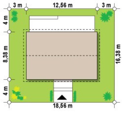 Visualization gallery - The project of a one-story economical and functional house