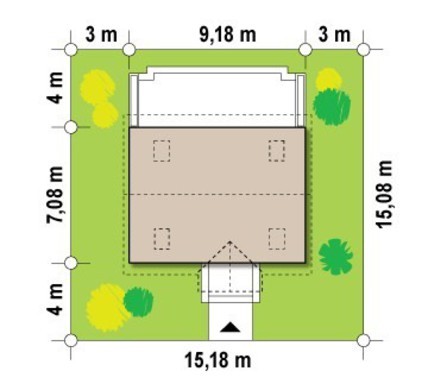 Visualization gallery - The project of a classic house with a gable roof