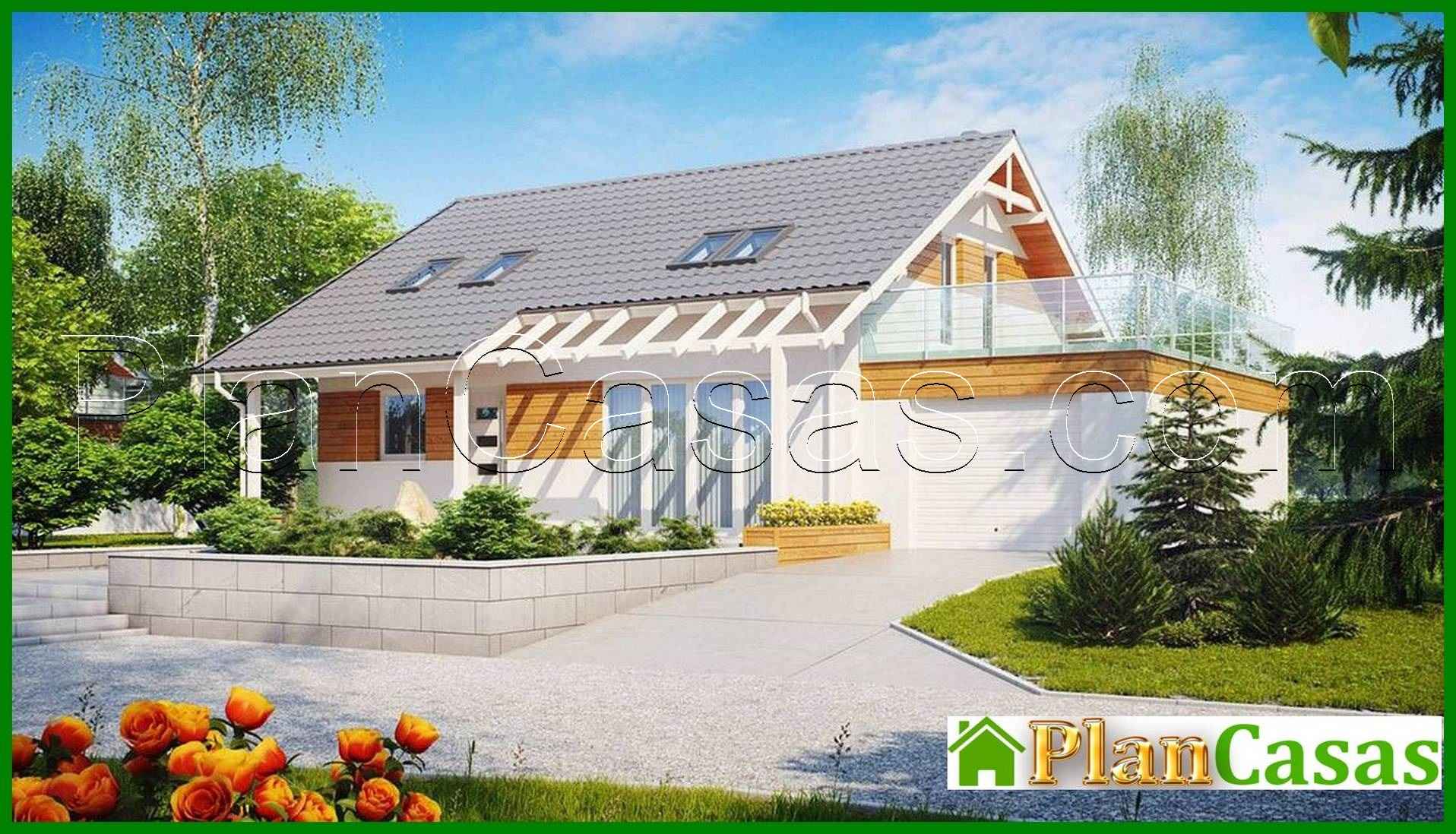 The project of a bright house with a large terrace on the second floor house plan