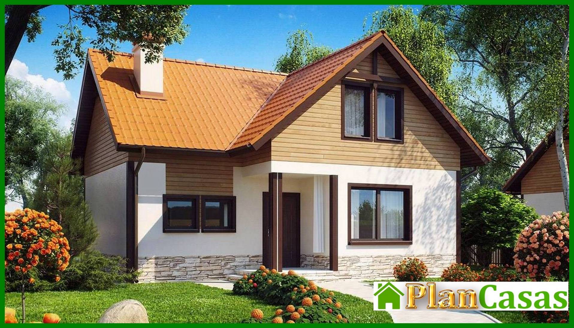 Visualization gallery - A project of a country house with an attic for a small plot