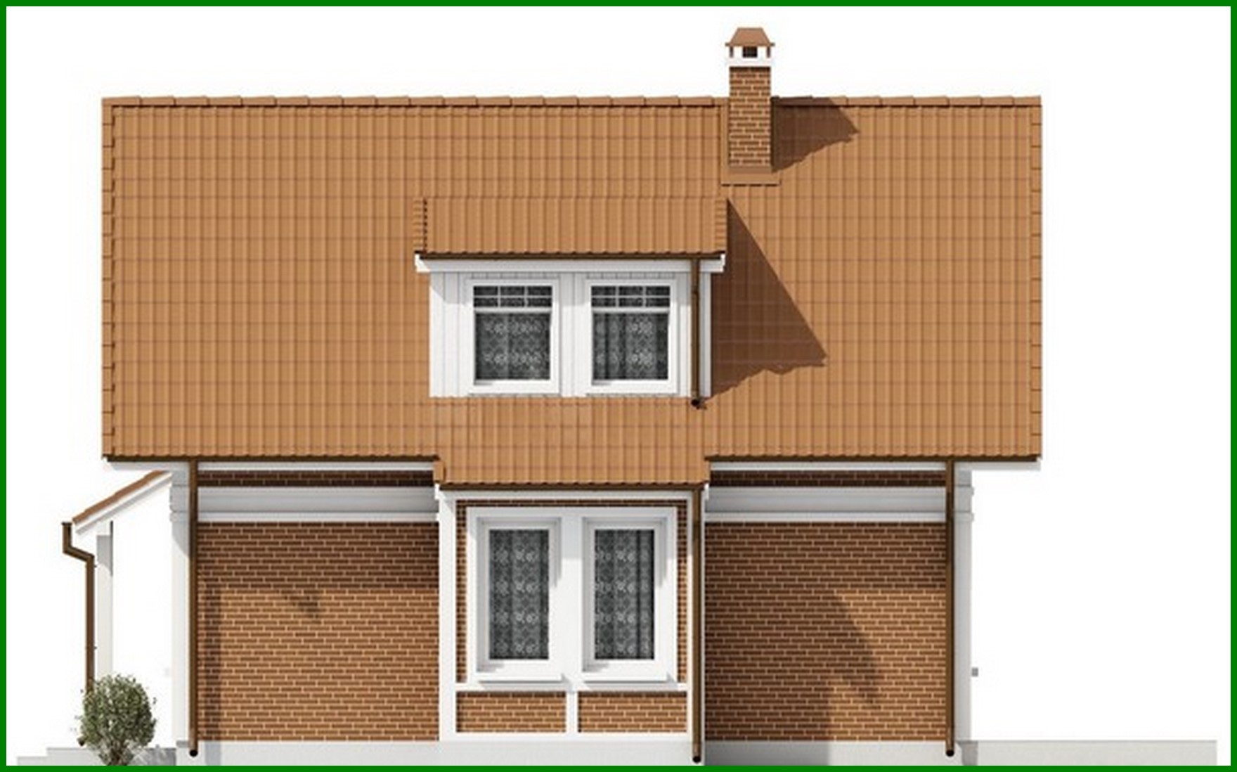 Visualization gallery - Project of a small house with an office on the ground floor