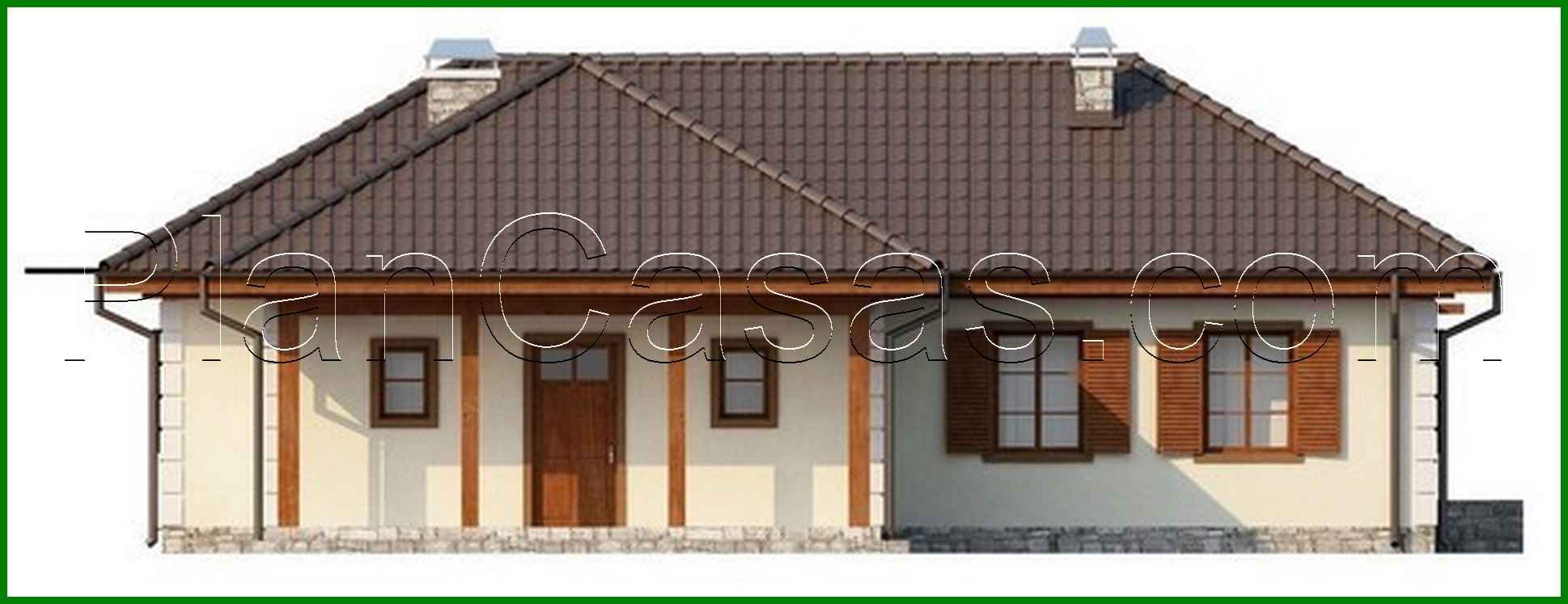 Visualization gallery - The project of a one-story house with a room for the attic