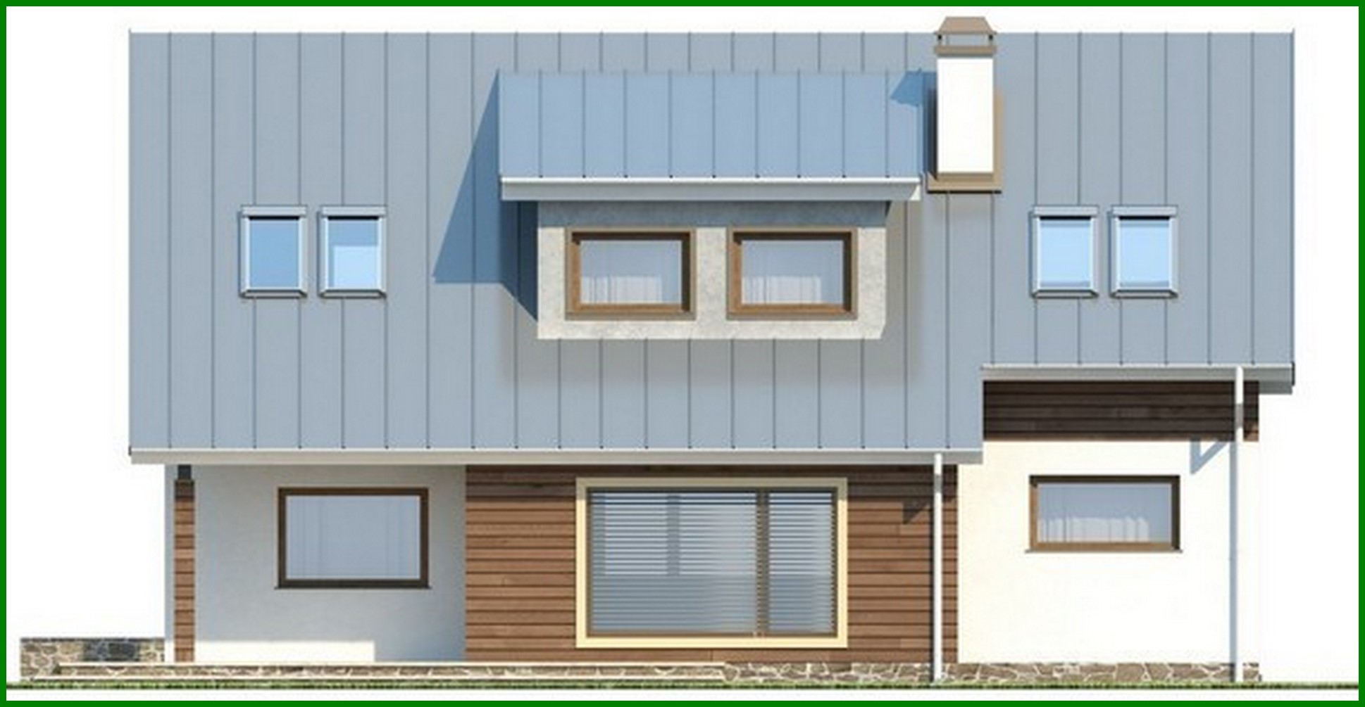 Visualization gallery - House project with an attic and an additional bedroom on the ground floor