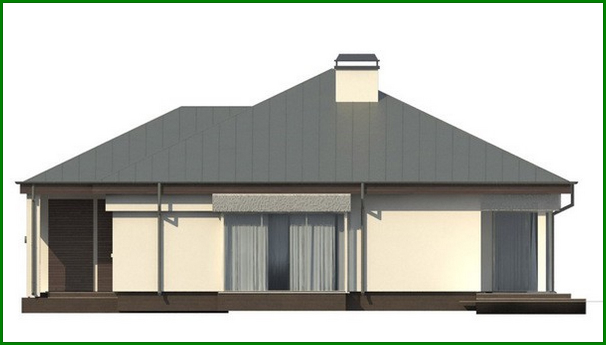 Visualization gallery - The project of a stylish, spacious modern one-story cottage