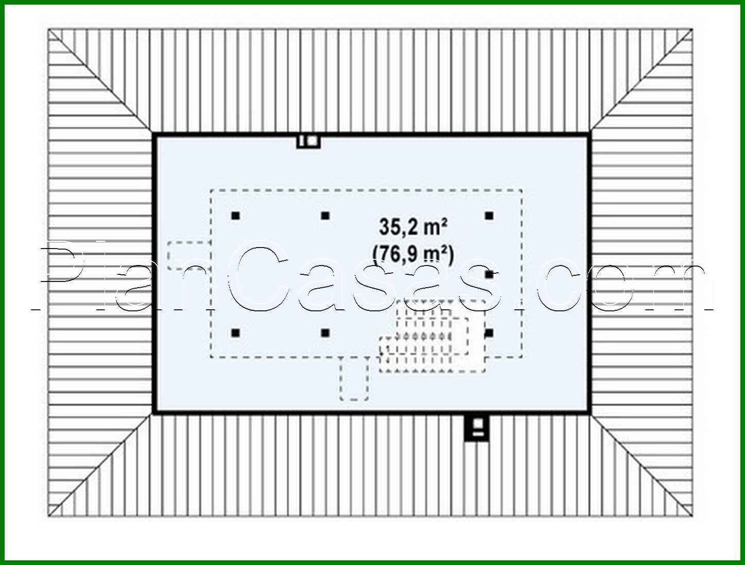 Visualization gallery - The project of a one-story classic-style house with a four-gable roof