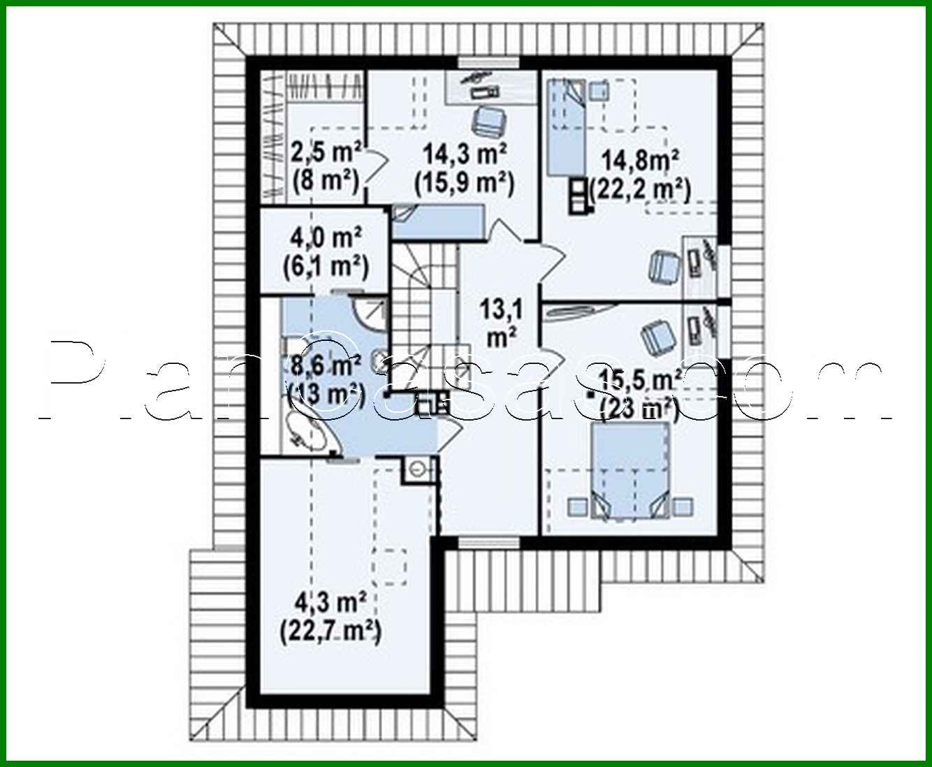 Visualization gallery - Magic house - a project of a magic house with an attic ready for construction