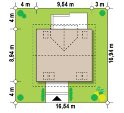 Visualization gallery - Project of a small beautiful house with an attic