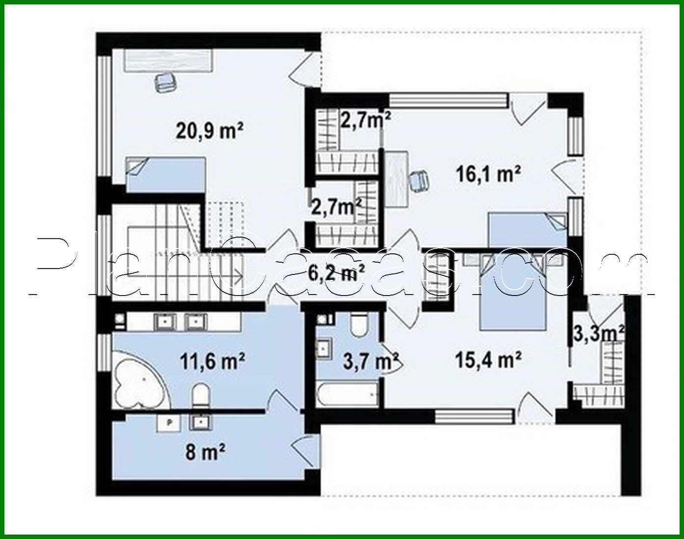 Visualization gallery - Plan of a nice two-story cottage on 183 square meters. m in the style of minimalism