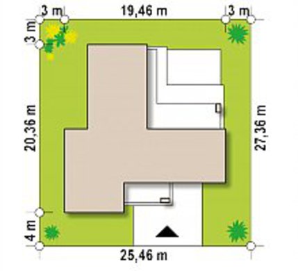 Visualization gallery - Project of 180 sqm fashion house m with a spacious garage for two cars