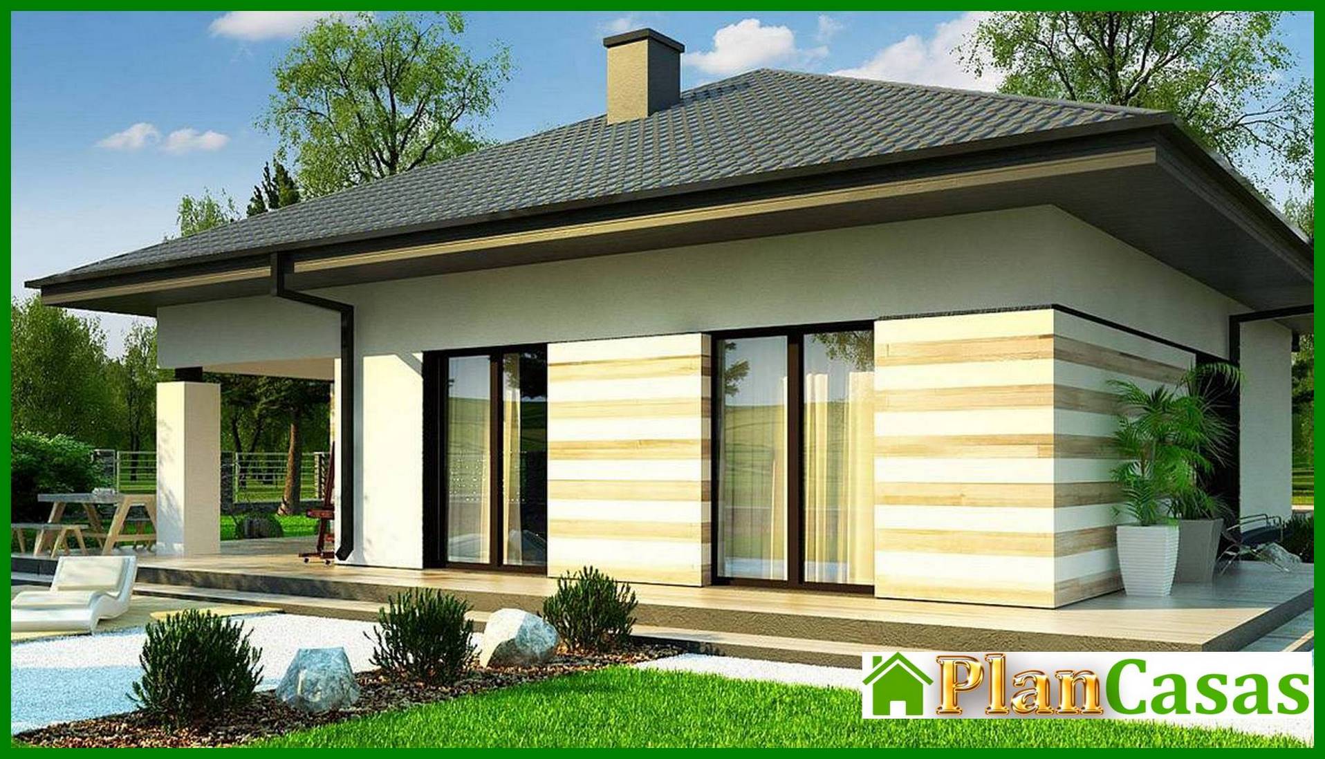 Visualization gallery - Project of 103 sqm compact fashionable cottage for a young family