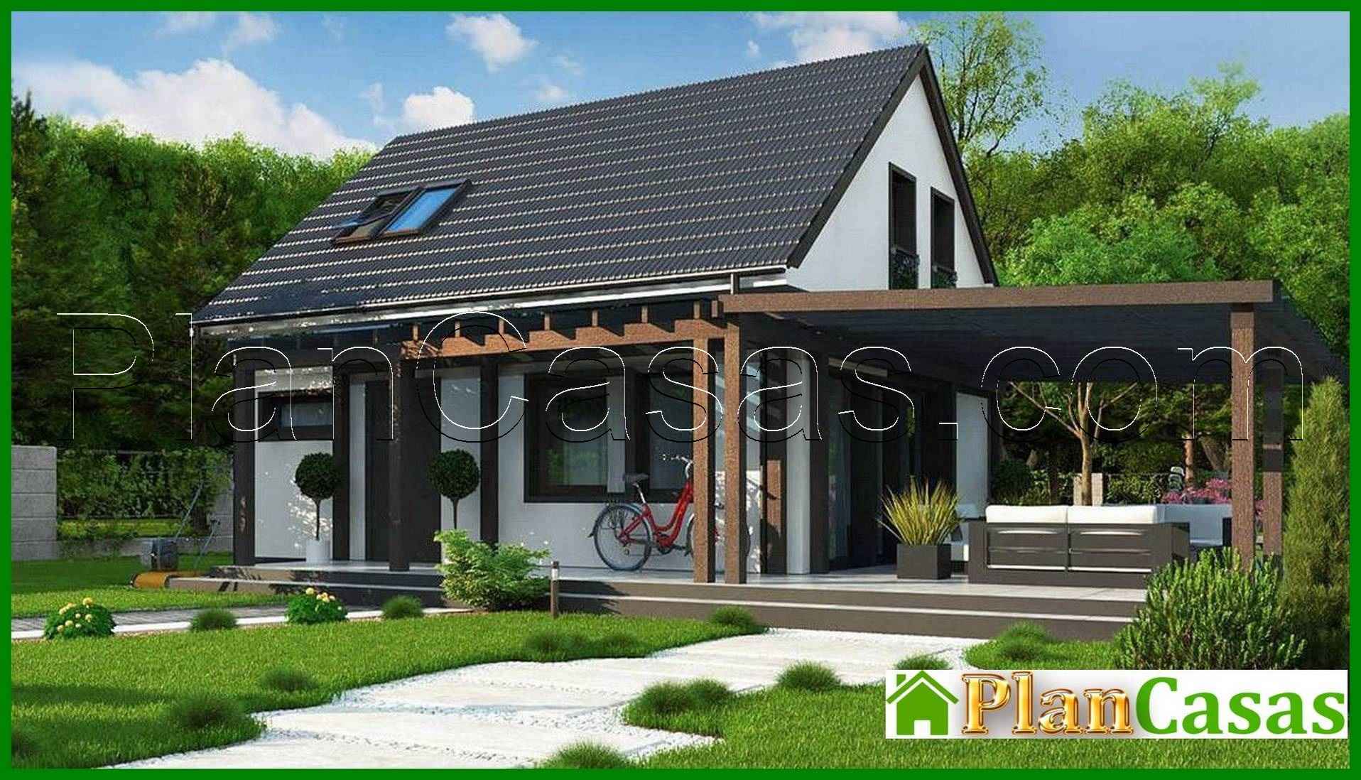 Visualization gallery - The project of a compact house on 104 square meters. m with a mansard on three bedrooms