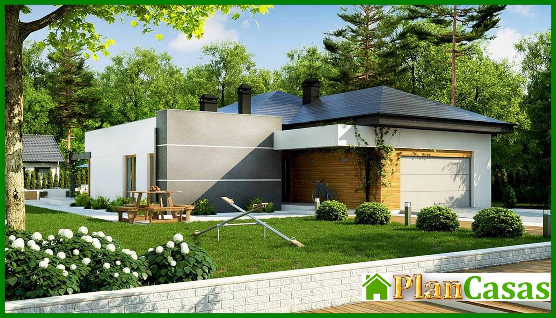 Visualization gallery - The project of a modern cottage on 165 square meters. m with a unique exterior