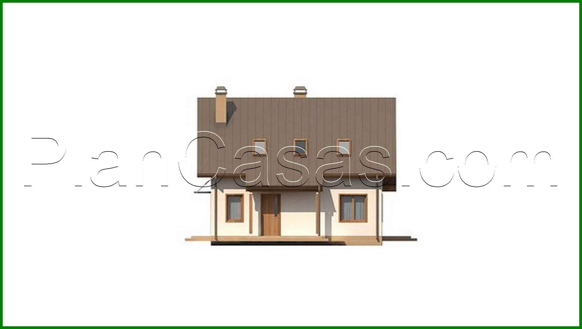 Visualization gallery - The project of a two-story house on 133 square meters m with french balconies