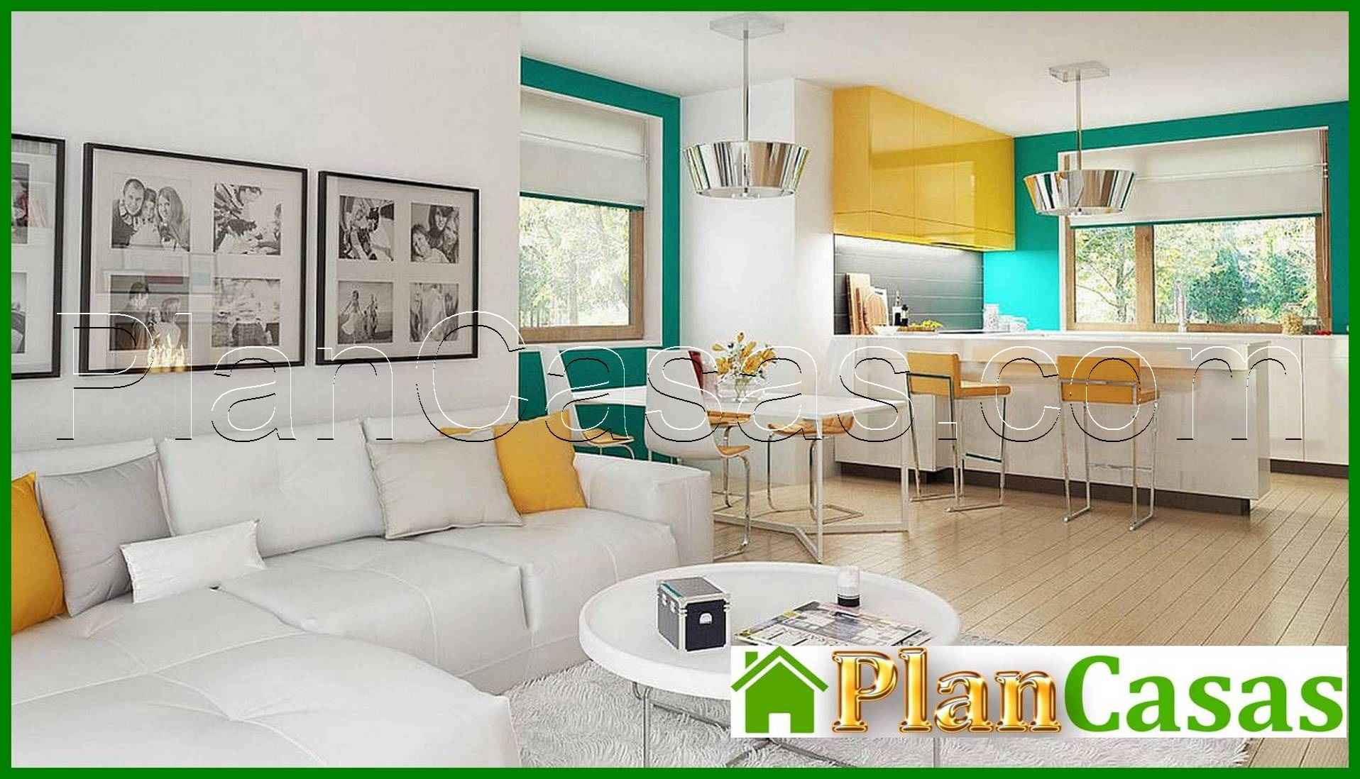 Visualization gallery - The project of a two-story house on 133 square meters m with french balconies