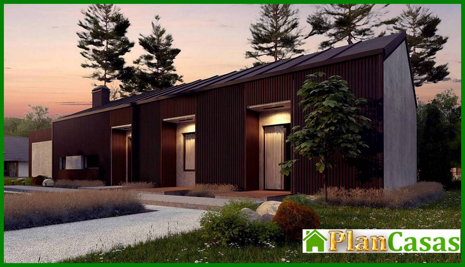 Visualization gallery - Project of the cottage with an area of ​​170 square meters. four bedroom barnhouse style