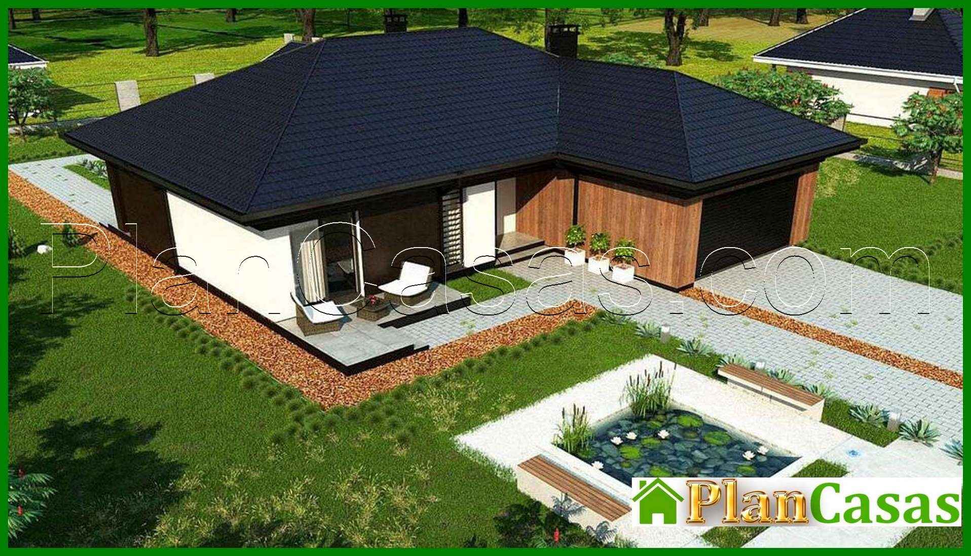 Visualization gallery - Project of an attractive cottage on 246 square meters. m with a spacious living room and stained-glass windows