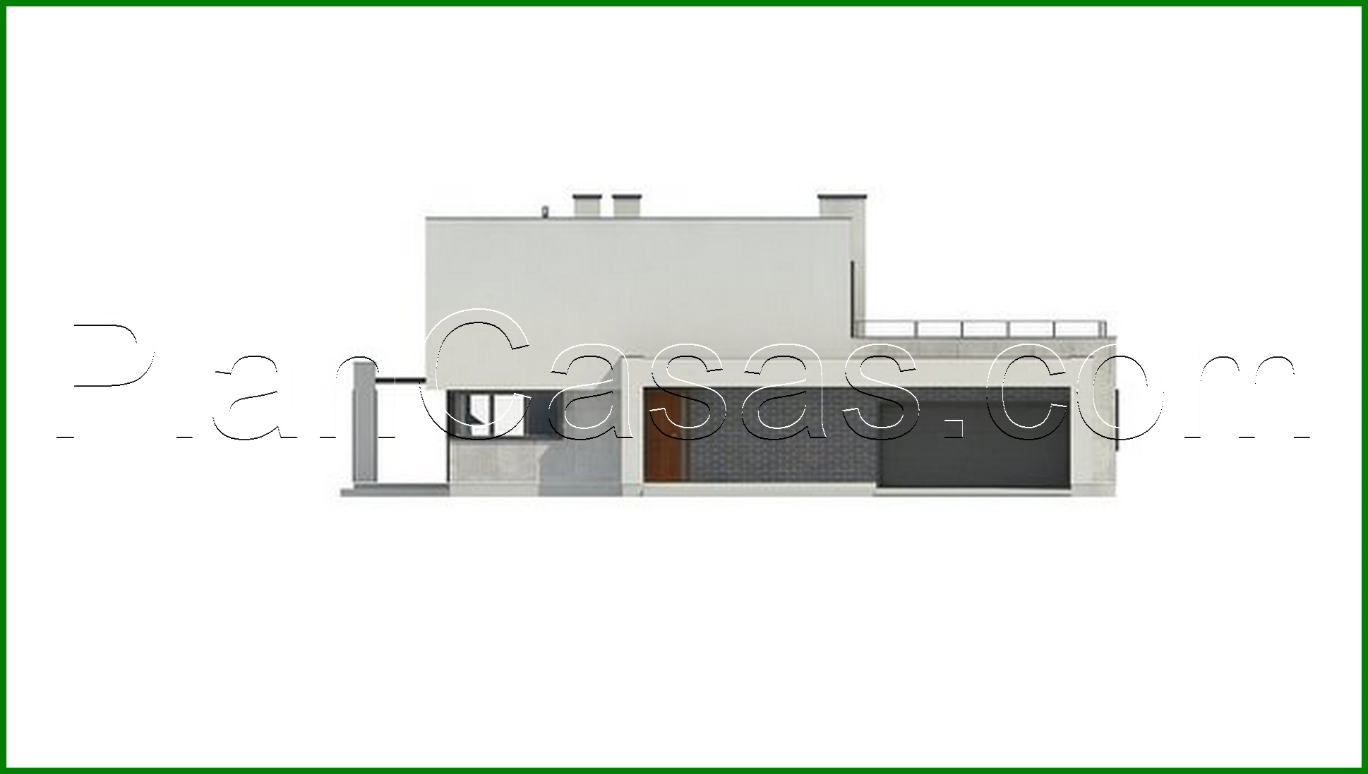 Visualization gallery - Plan of a modern mansion with an area of ​​283 square meters. m with an attached garage for two cars
