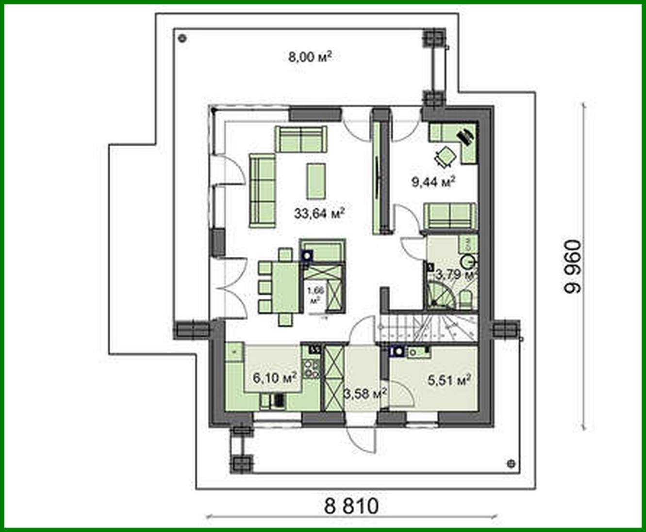 Visualization gallery - Project of a two-story cottage on 133 square meters. m with four bedrooms and three bathrooms