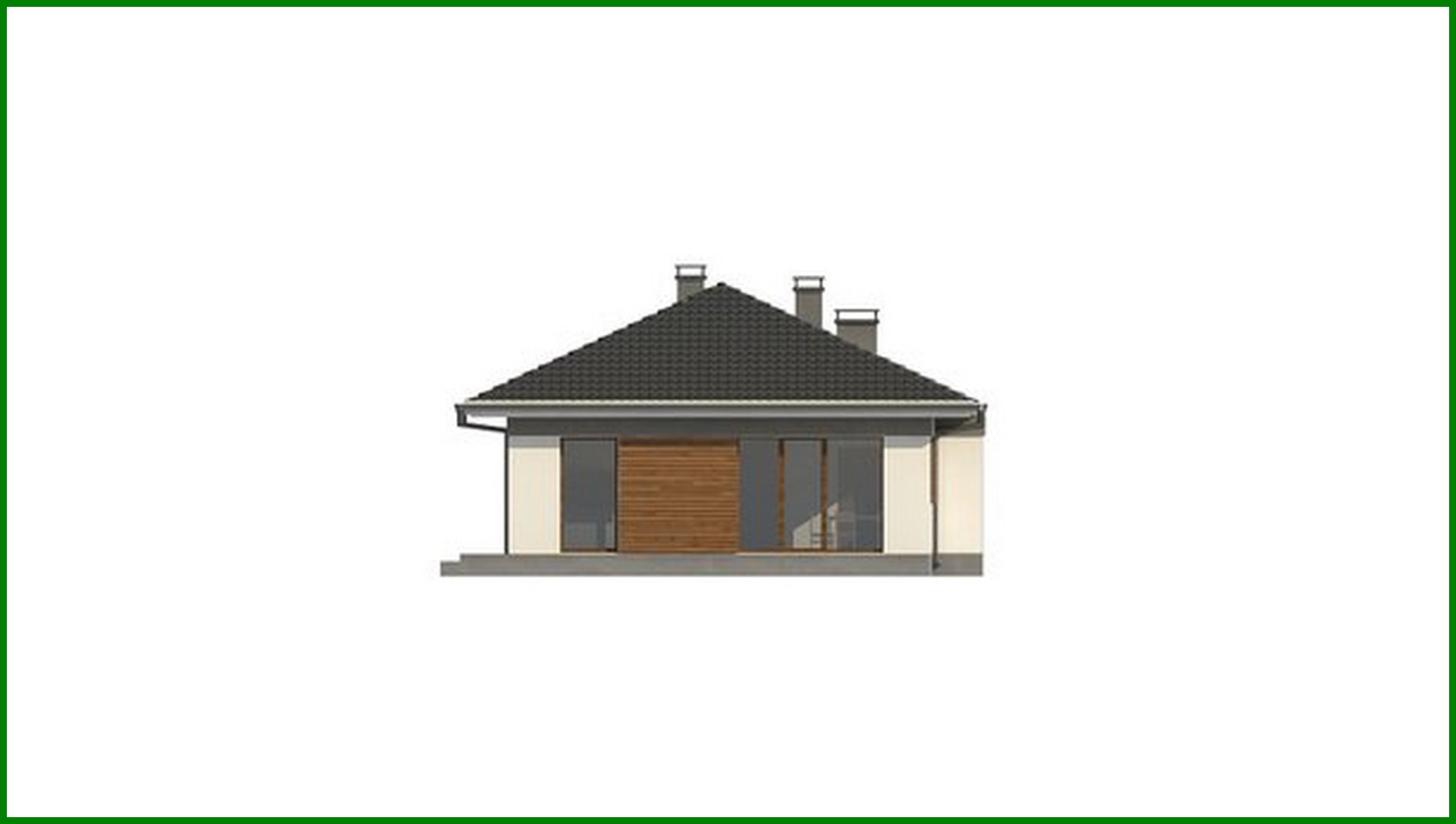 Visualization gallery - The project of a compact cottage on 116 square meters. m under a pitched roof made of metal