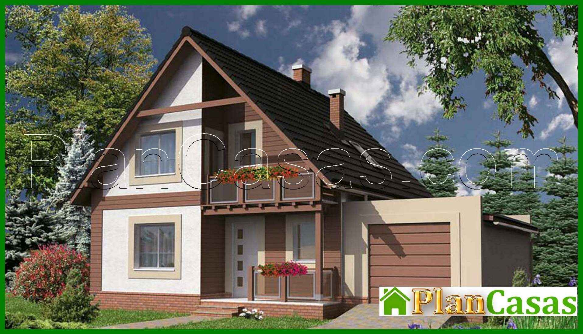 Two-storey house in chocolate tones house plan