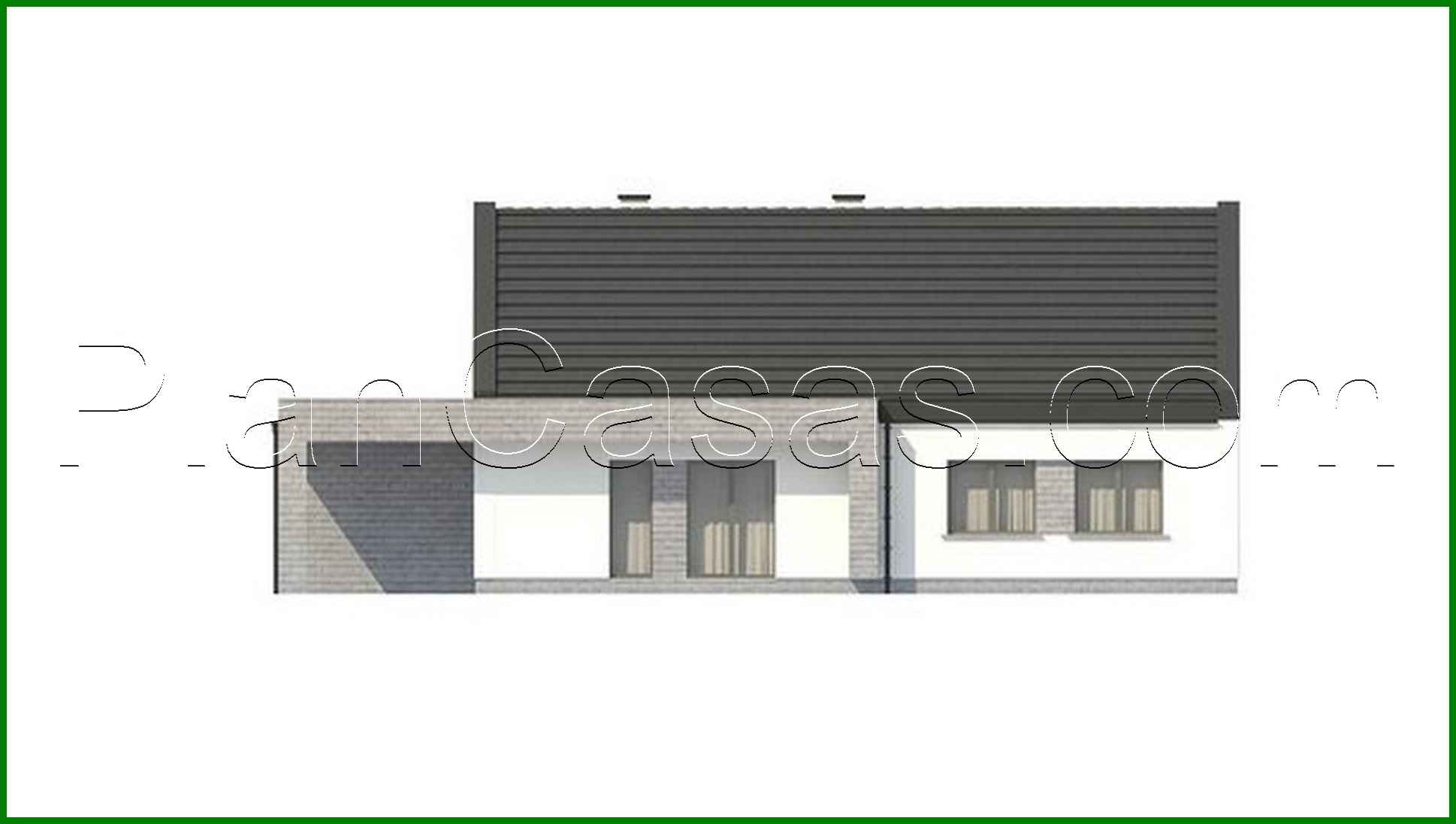 Visualization gallery - One-story classic house for a narrow plot