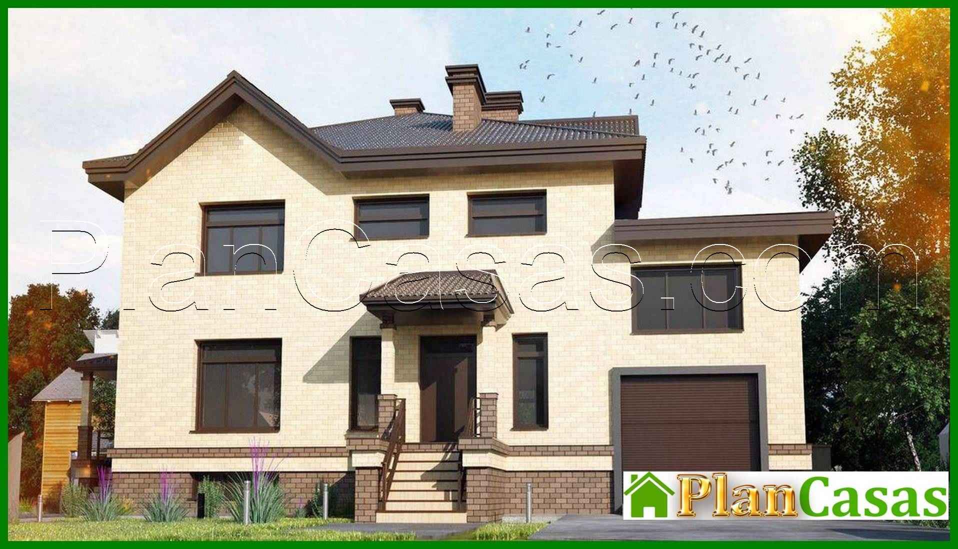 Spacious two-story house with a basement house plan