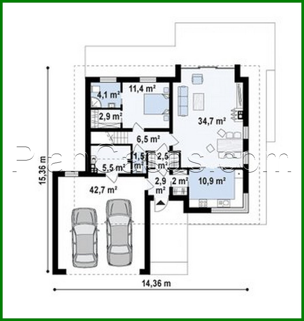 Galería de visualizaciones - Cabaña de dos plantas con un área de más de 200 m²