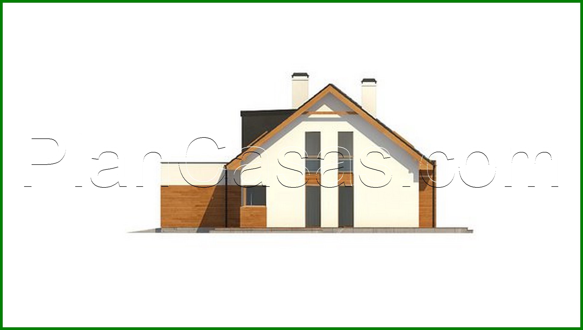 Galería de visualizaciones - Cabaña de dos plantas con un área de más de 200 m²