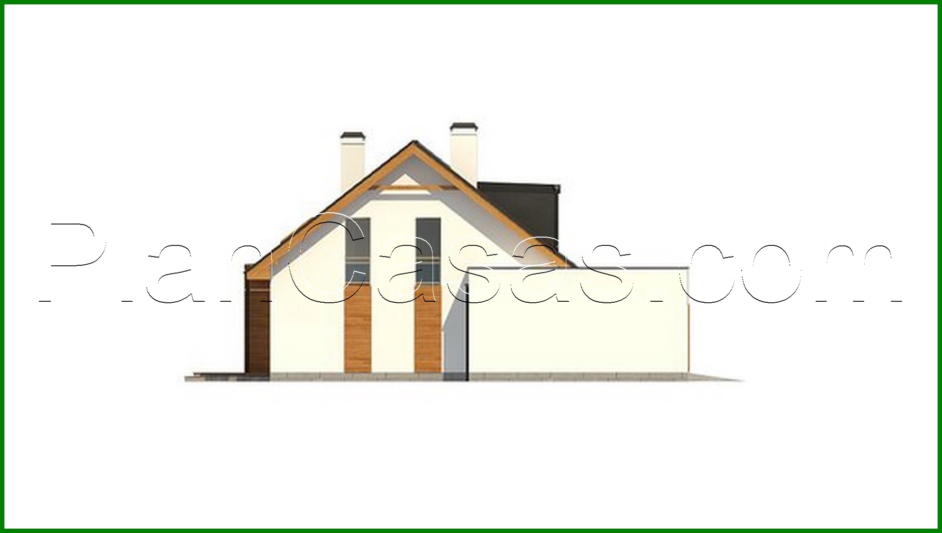 Galería de visualizaciones - Cabaña de dos plantas con un área de más de 200 m²