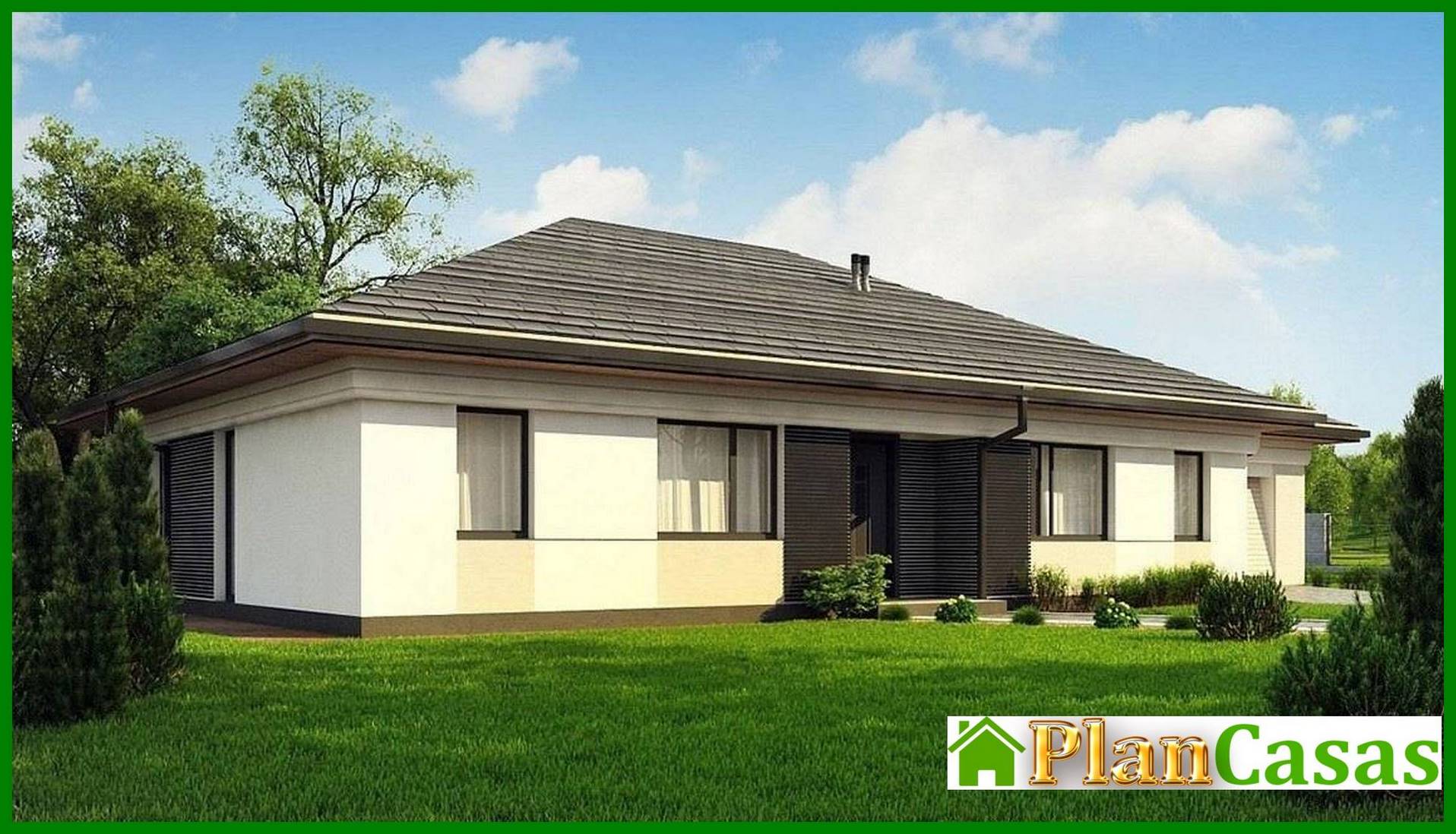 Visualization gallery - One-story cottage for a narrow plot