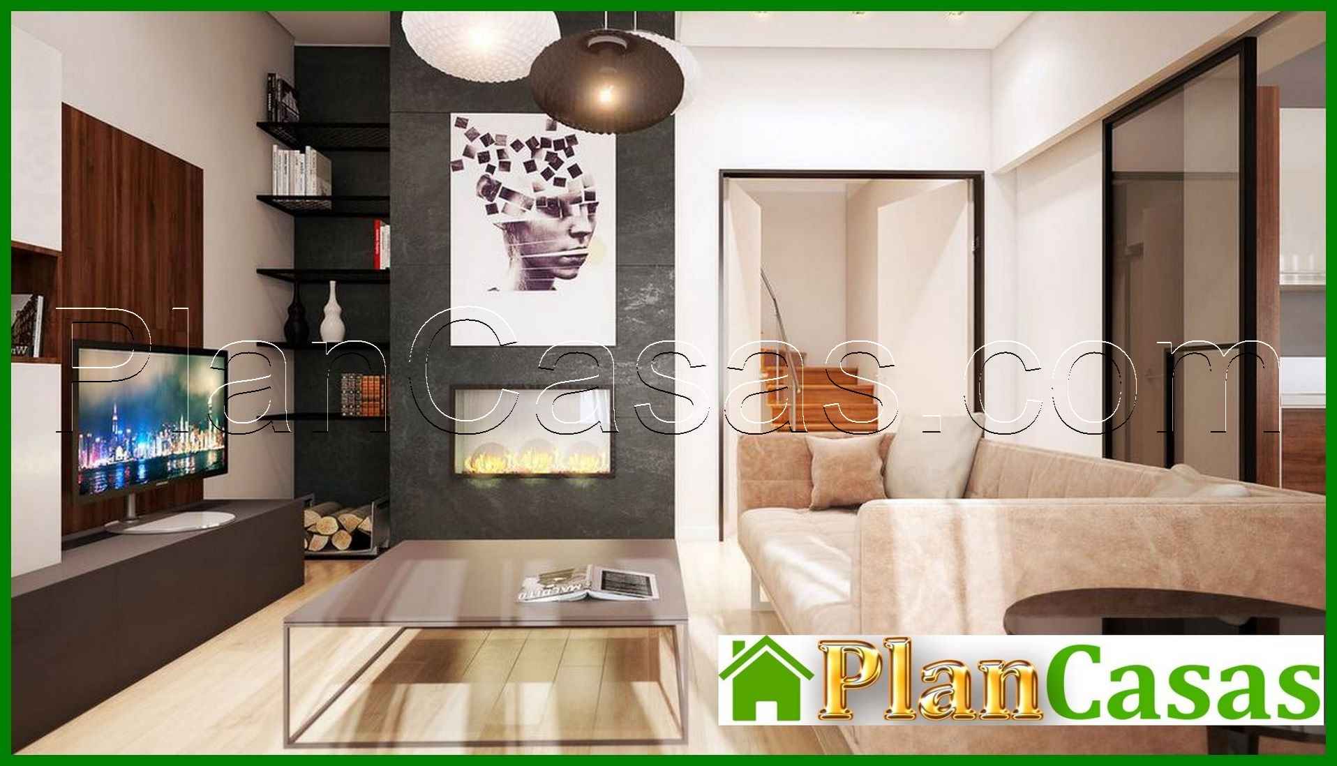 Galería de visualizaciones - Plano de una mansión atractiva para tres familias