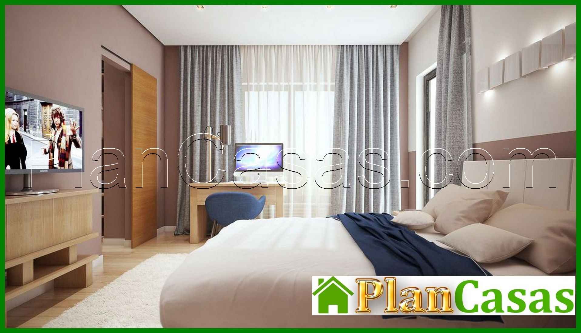 Galería de visualizaciones - Plano de una mansión atractiva para tres familias