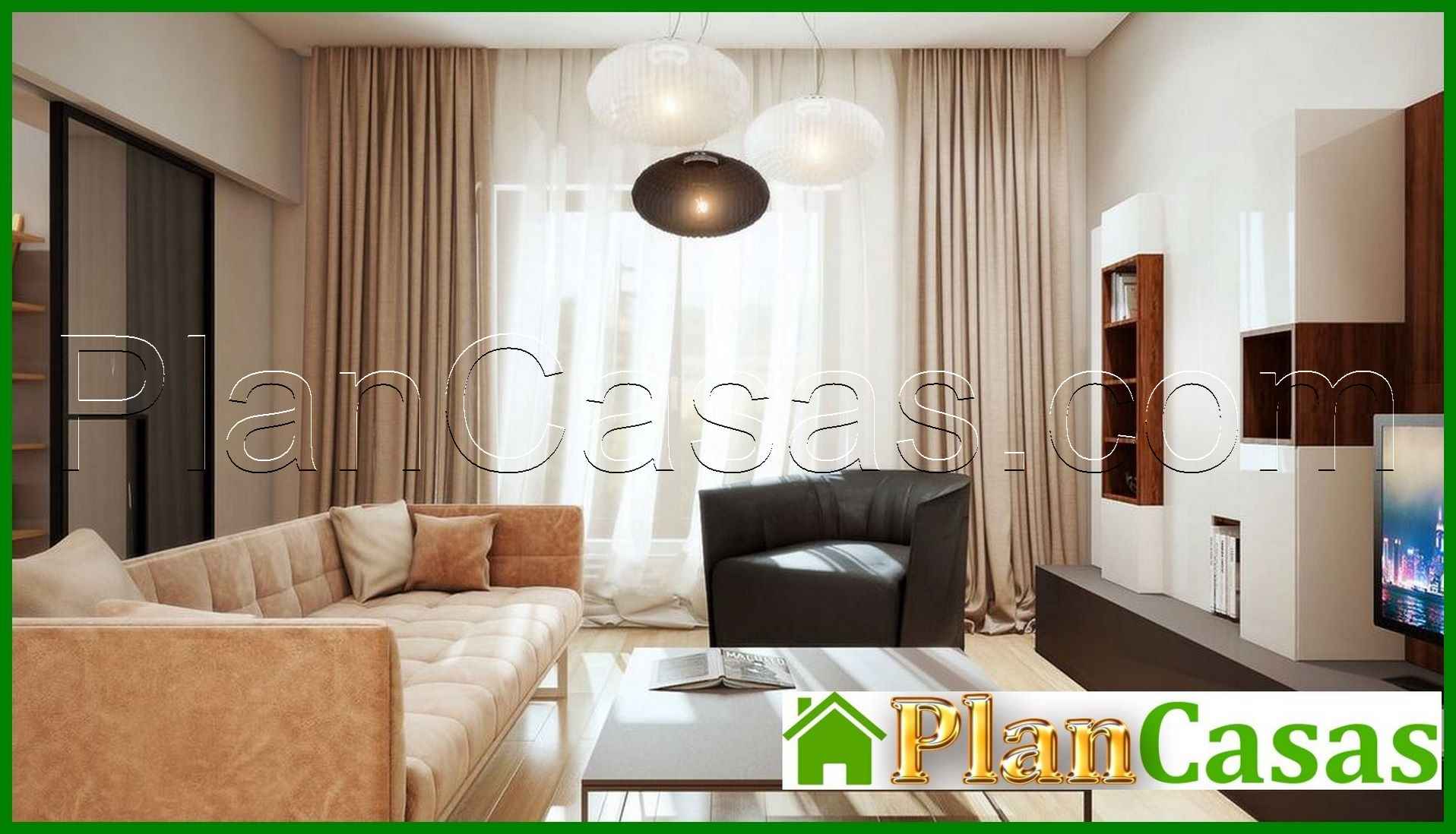 Galería de visualizaciones - Plano de una mansión atractiva para tres familias