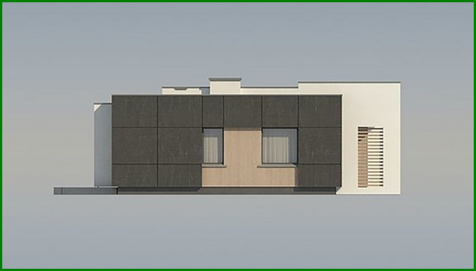 Visualization gallery - Small one-story cottage with a flat roof