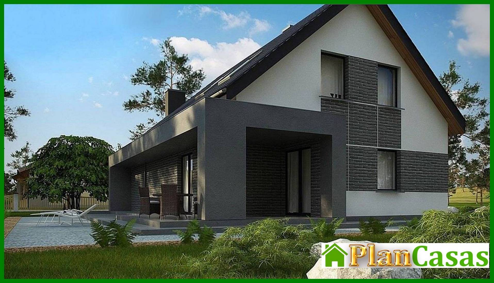 Visualization gallery - Interesting project with a large terrace above the garage