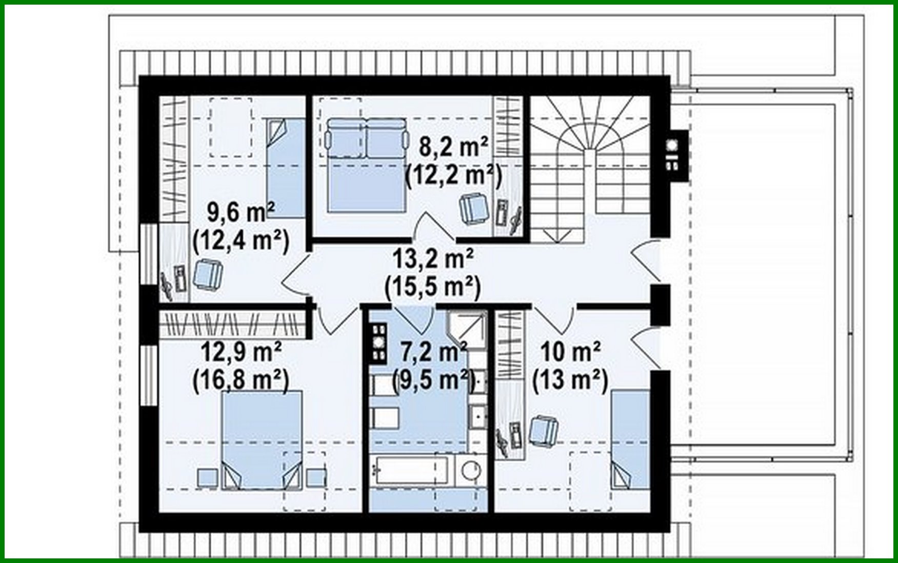 Visualization gallery - Interesting project with a large terrace above the garage