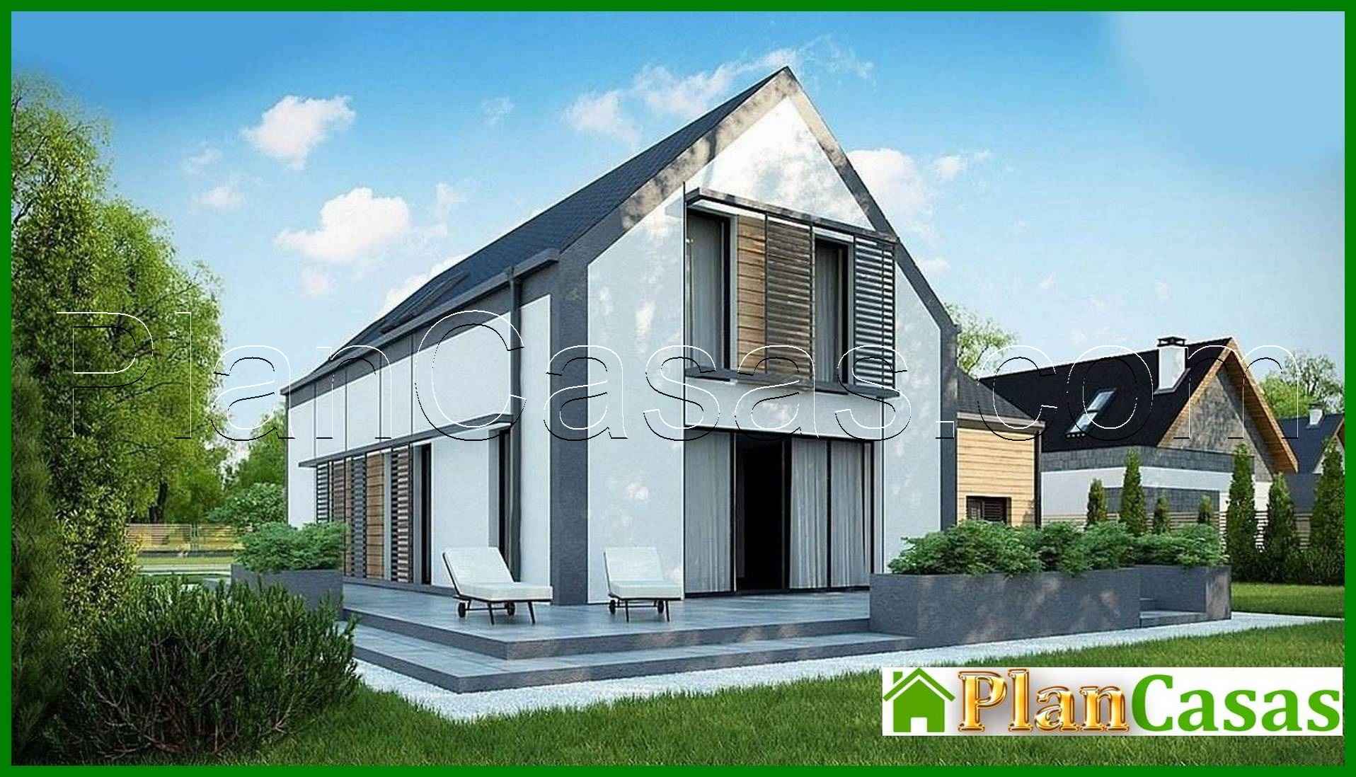 Visualization gallery - Cottage with an attic with a garage for two cars