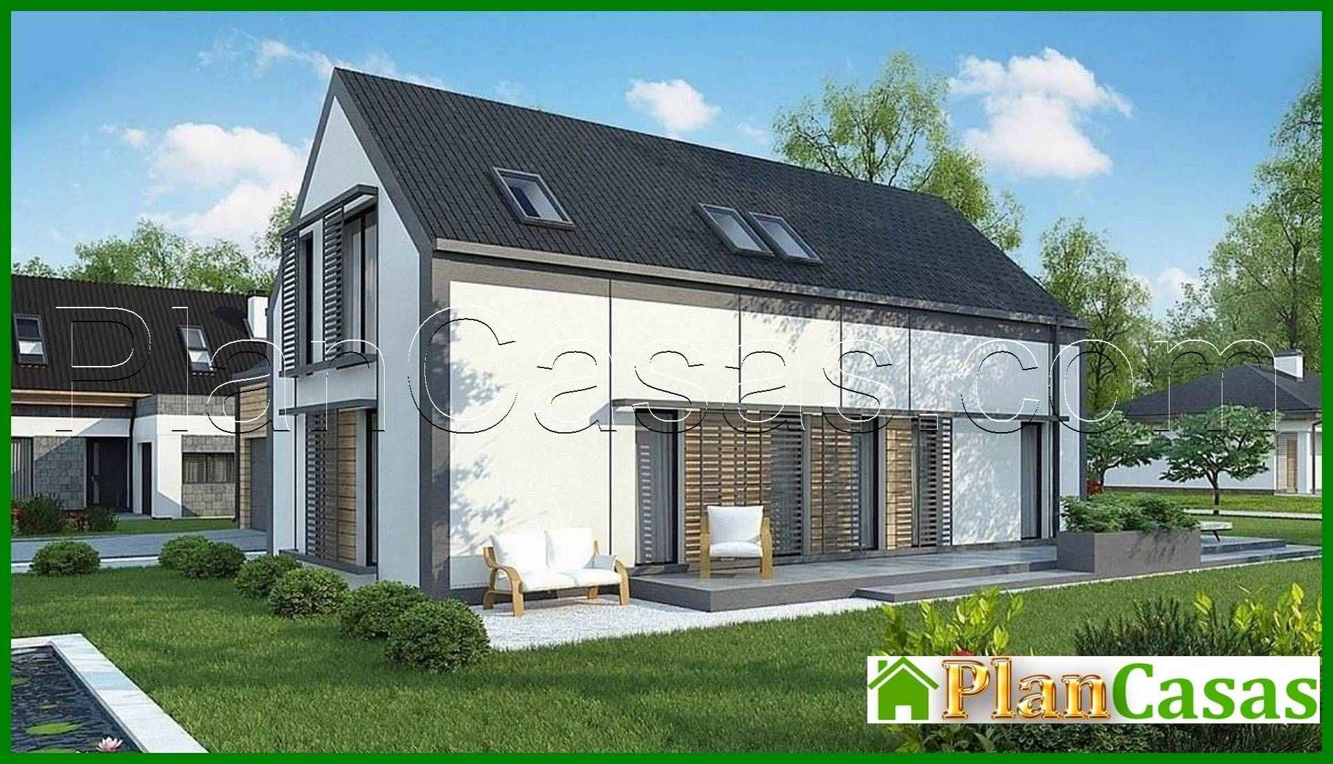 Visualization gallery - Cottage with an attic with a garage for two cars