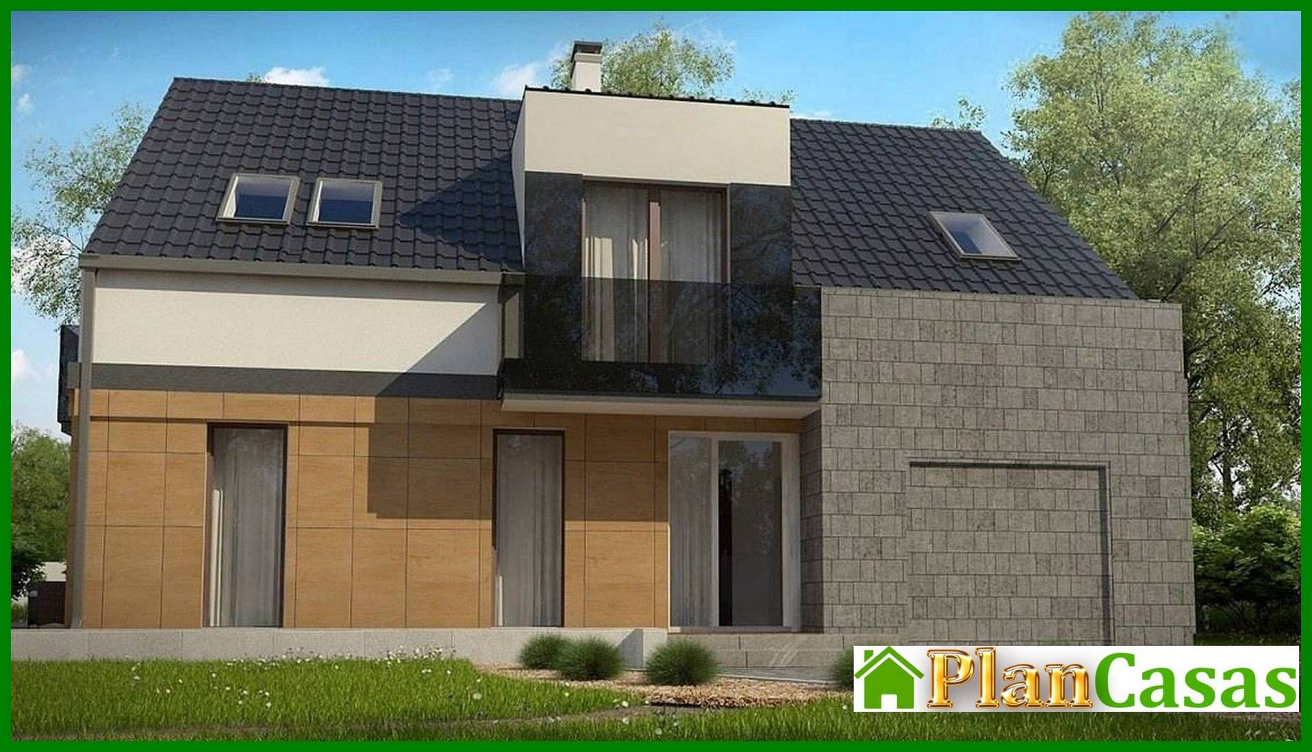 Visualization gallery - Two-story cottage in a classic style with an eclectic inclusion of cubism