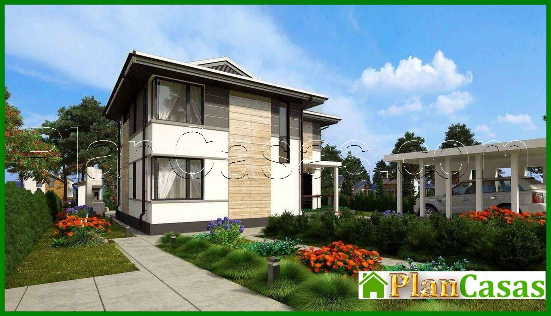 Visualization gallery - Plan of a chic modern four-bedroom mansion