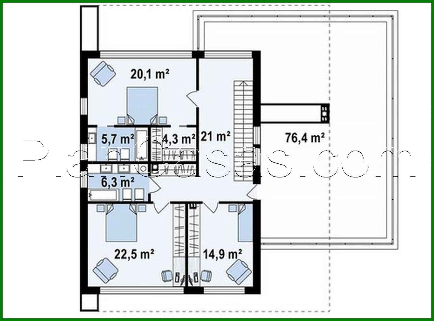 Visualization gallery - Flat two-story country house